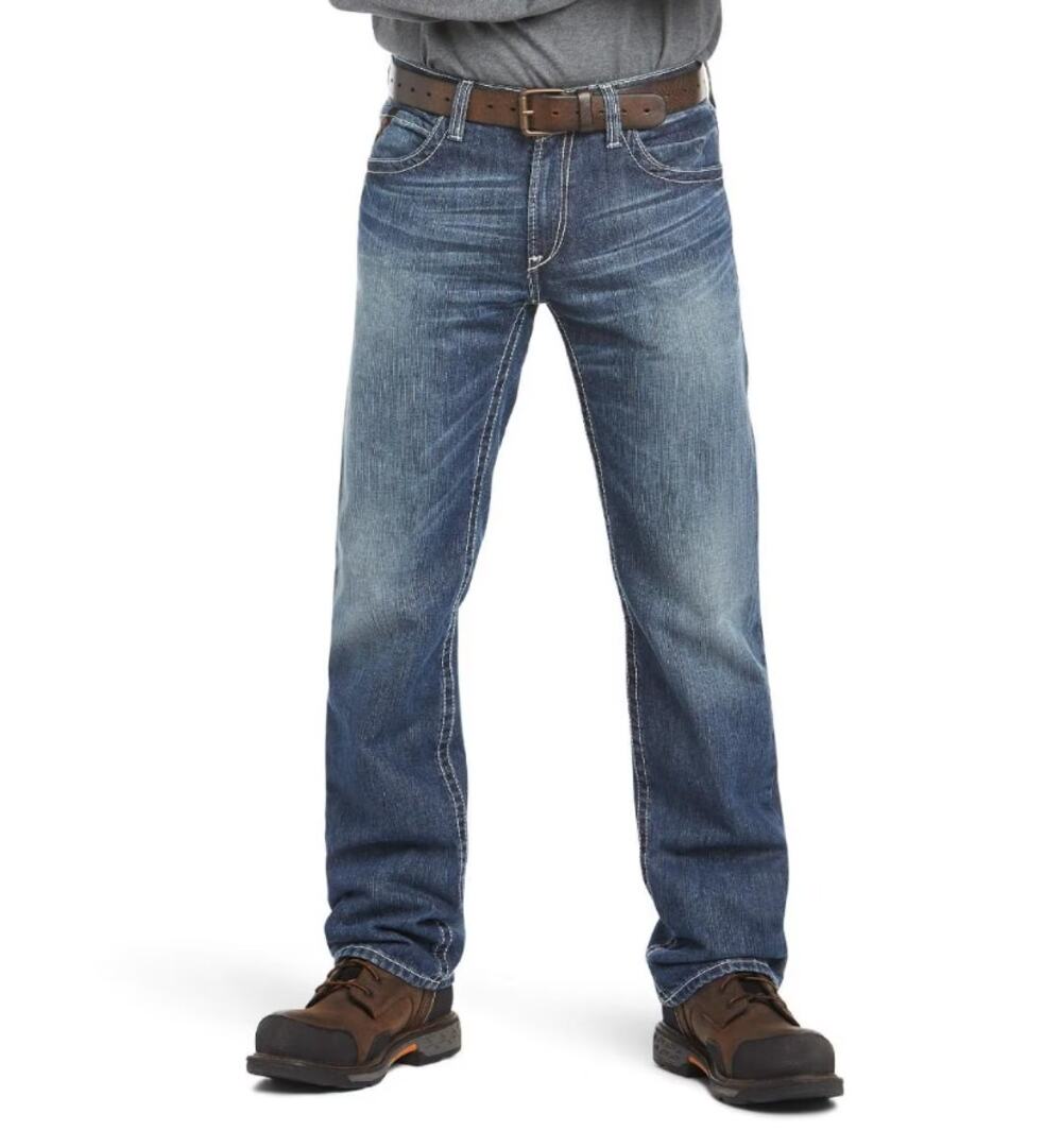 ARIAT Men's FR M4 Relaxed Ridgeline Boot Cut Jeans 34x32 Glacier Blue Denim NWT